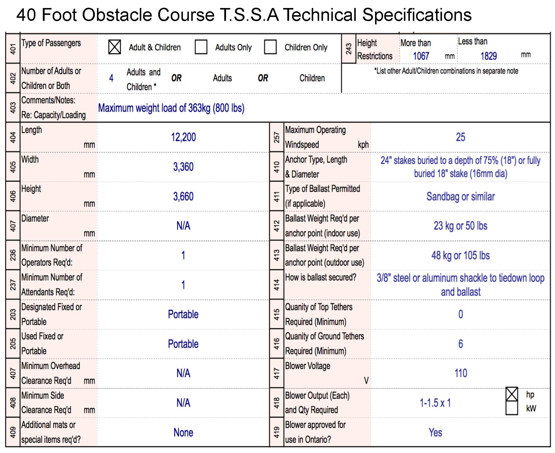 SPECS 40 Foot Obstacle Course compressed